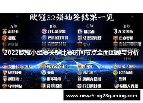 2022欧冠小组赛关键比赛时间节点全面回顾与分析